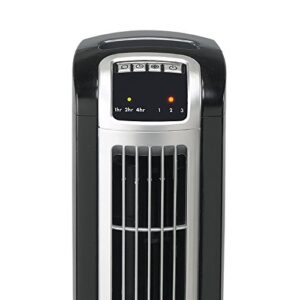 Lasko 2505 Portable Electric 36”Oscillating Tower Fan with Fresh Air Ionizer, Timer and Remote Control for Indoor, Bedroom and Home Office Use, 36 Inch, Black