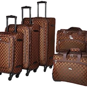 American Flyer Luggage Madrid 5 Piece Spinner Set, Brown, One Size