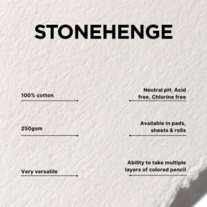 Stonehenge 100% Cotton Medium Weight Pad, Multi-Color (Warm White, Natural, Cream, Fawn, Pearl Grey), 11 x 14 inches, 250gsm, 15 Sheets for Dry Media