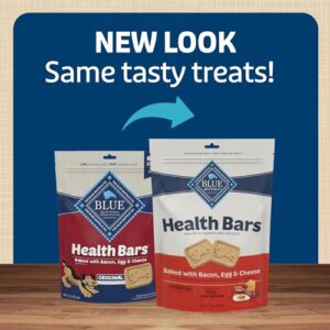 Blue Buffalo Health Bars Natural Crunchy Dog Treats Biscuits, Bacon, Egg & Cheese 16-oz Bag