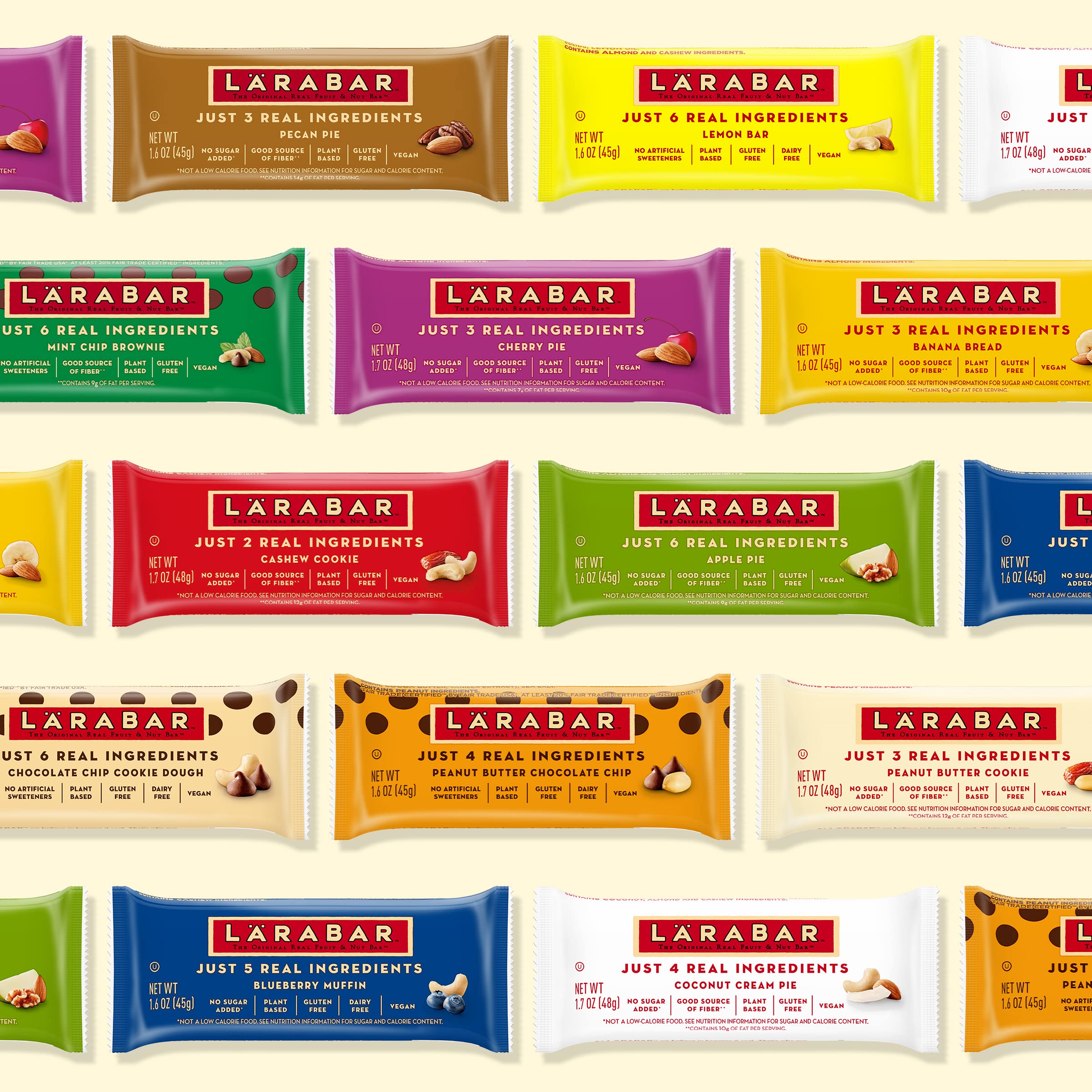 Larabar Chocolate Chip Cookie Dough, Gluten Free Fruit & Nut Bar, 16 Ct