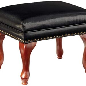 Coaster Furniture Wing Back Button Tufted Accent Chair and Ottoman Black and Espresso 900262