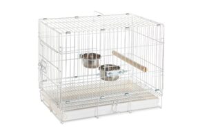 prevue pet products travel bird cage 1305 white, 20-inch by 12-1/2-inch by 15-1/2-inch