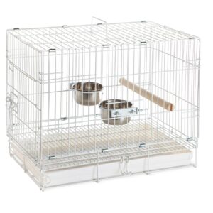 Prevue Pet Products Travel Bird Cage 1305 White, 20-Inch by 12-1/2-Inch by 15-1/2-Inch