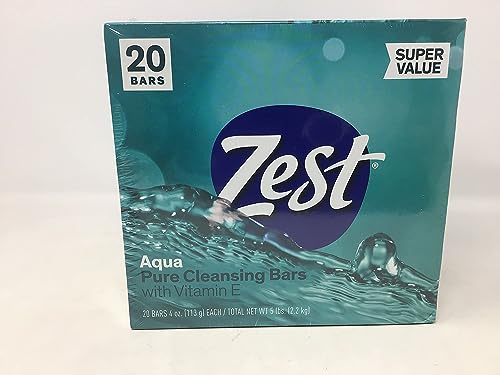 :Zest Bar Soap Aqua 4oz Bar Soaps - 20 Bar