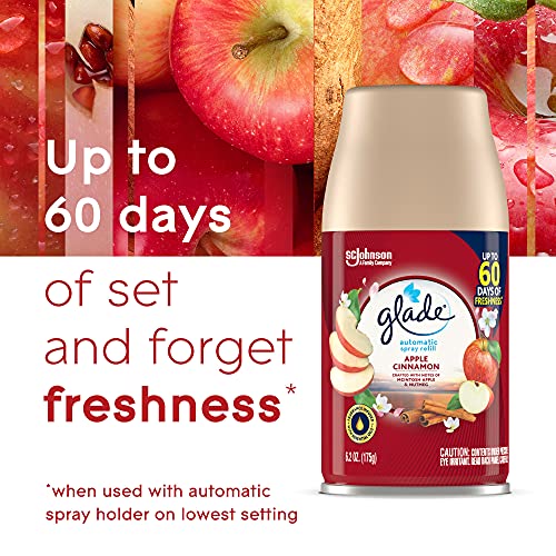 Glade Automatic Spray Refill, Air Freshener for Home and Bathroom, Apple Cinnamon, 6.2 Oz