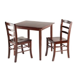 winsome groveland dining, 2 chairs, walnut