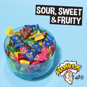 WARHEADS - Extreme Sour Hard Candy - Assorted Flavors - Sour Apple, Black Cherry, Blue Raspberry, Lemon & Watermelon Flavors - 2 oz. Bag