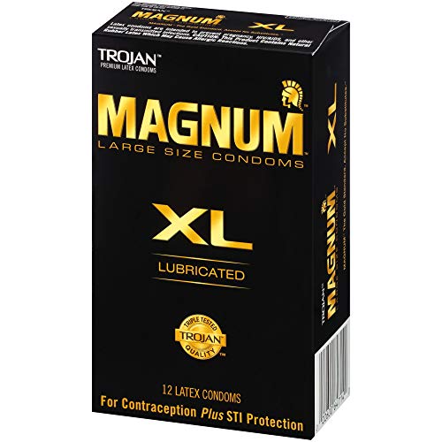 Trojan Magnum XL Large Size Lubricated Condoms - 12 Count