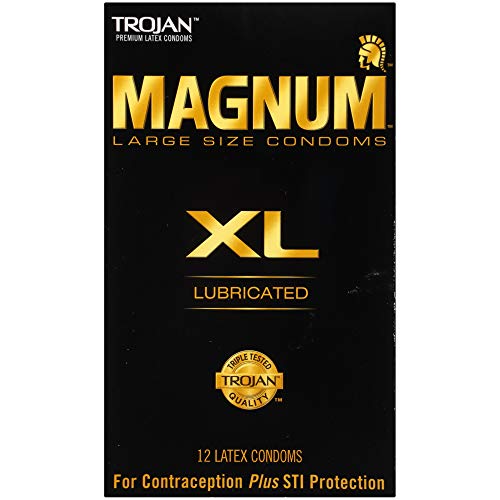 Trojan Magnum XL Large Size Lubricated Condoms - 12 Count