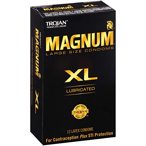 Trojan Magnum XL Large Size Lubricated Condoms - 12 Count