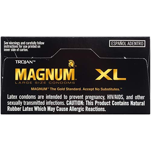 Trojan Magnum XL Large Size Lubricated Condoms - 12 Count