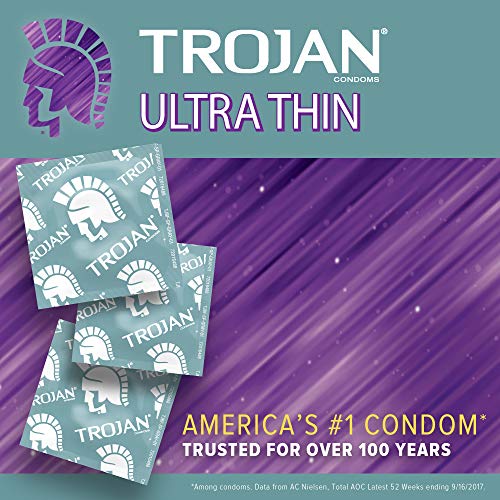 Trojan Ultra Thin Premium Lubricated Condoms - 12 Count