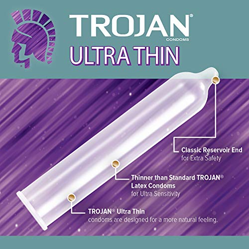 Trojan Ultra Thin Premium Lubricated Condoms - 12 Count