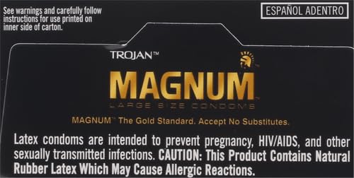 Trojan Magnum Large Size Lubricated Condoms - 12 count