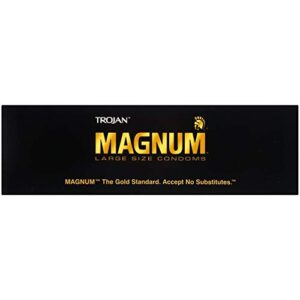 Trojan Magnum Large Size Lubricated Condoms - 12 count