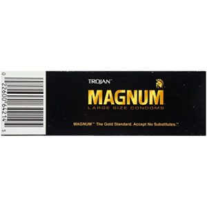 Trojan Magnum Large Size Lubricated Condoms - 12 count