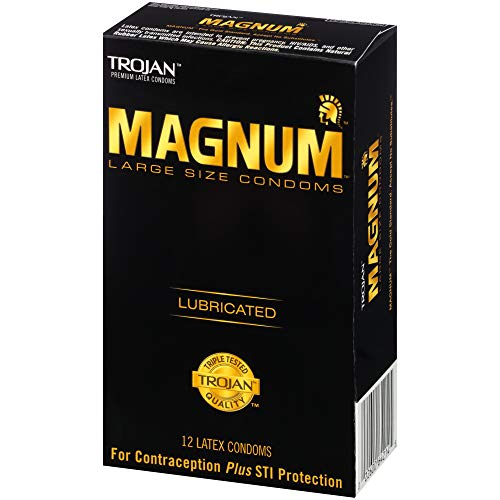 Trojan Magnum Large Size Lubricated Condoms - 12 count