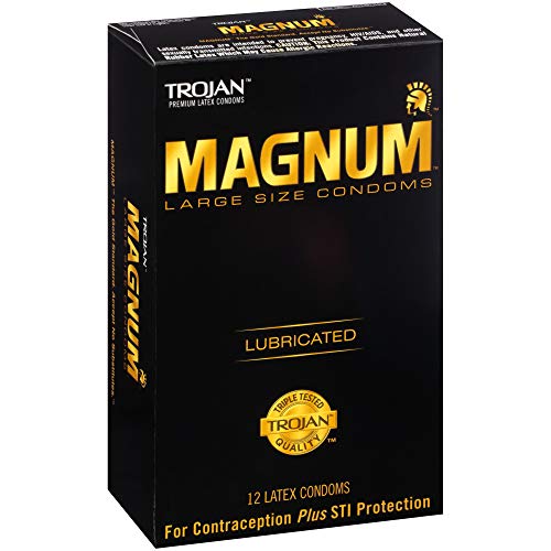 Trojan Magnum Large Size Lubricated Condoms - 12 count