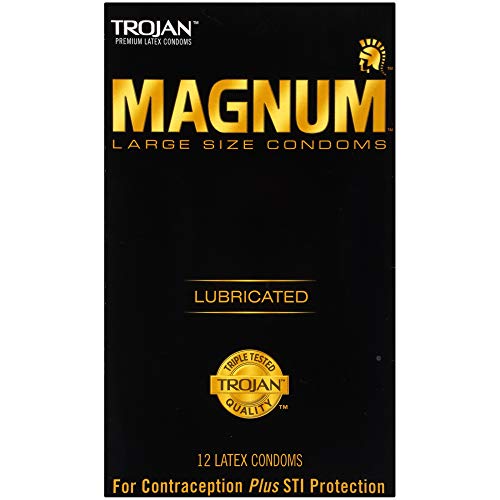 Trojan Magnum Large Size Lubricated Condoms - 12 count