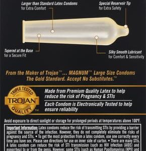 Trojan Magnum Large Size Lubricated Condoms - 12 count