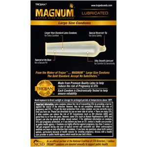 Trojan Magnum Large Size Lubricated Condoms - 12 count