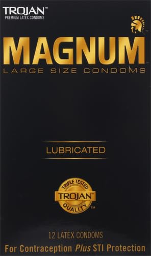 Trojan Magnum Large Size Lubricated Condoms - 12 count