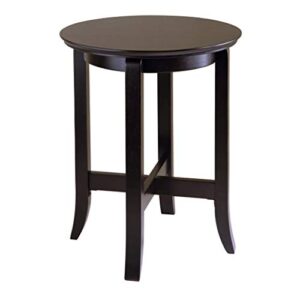 winsome toby 21.97-inch x 18.03-inch x 18.03-inch composite wood end table, espresso (92019)