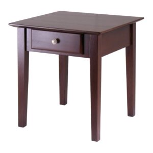 winsome rochester 20 x 20 x 20-inch wood shaker end table, brown (94821)