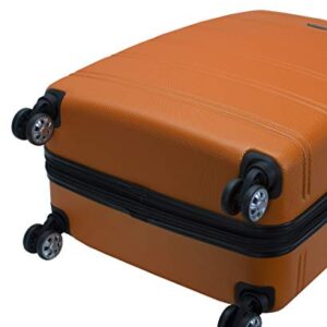 Rockland Melbourne Hardside Expandable Spinner Wheel Luggage, ORANGE, 3 Piece (20"/24"/28")