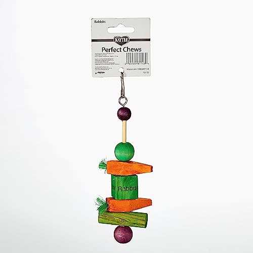 Kaytee Perfect Chews Hanging Wood Chew Toy for Pet Rabbits and Other Small Animals