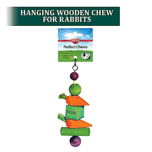 Kaytee Perfect Chews Hanging Wood Chew Toy for Pet Rabbits and Other Small Animals