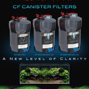 Aquatop 4-Stage Canister Filter with Vortex Prime, 9W UV, 370 GPH Flow Rate, 3+1 Filtration System, Ideal for Fresh & Saltwater Aquariums, Black