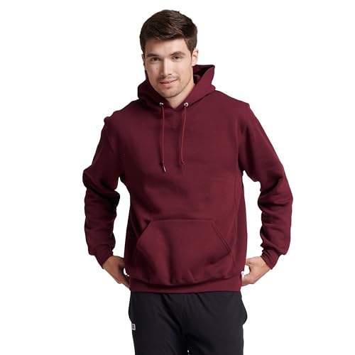 Russell Athletic Men's Dri-Power Pullover Fleece Hoodie, Maroon, Large