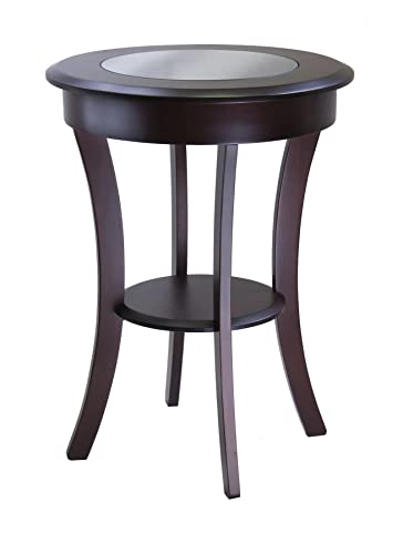 Winsome Cassie Accent Table, Cappuccino 20 inches