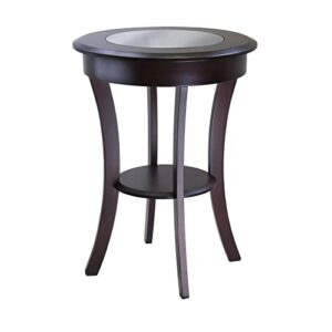 Winsome Cassie Accent Table, Cappuccino 20 inches