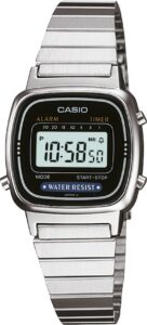 casio ladies digital with stainless steel wrist watch la670w, grey/grey, 547yds/12lb(5.44kg) 0.25mm, bracelet