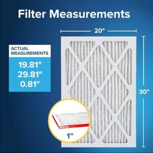 Filtrete 20x30x1 AC Furnace Air Filter, MERV 11, MPR 1000, Micro Allergen Defense, 3-Month Pleated 1-Inch Electrostatic Air Cleaning Filter, 2 Pack (Actual Size 19.81 x 29.81 x 0.81 in)