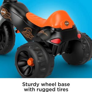 Fisher-Price Harley-Davidson Toddler Tricycle Tough Trike Bike with Handlebar Grips and Storage for Kids (Amazon Exclusive)