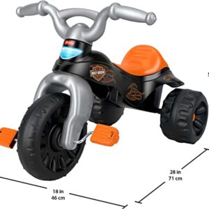 Fisher-Price Harley-Davidson Toddler Tricycle Tough Trike Bike with Handlebar Grips and Storage for Kids (Amazon Exclusive)