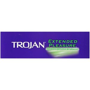 TROJAN EXTENDED PLEASURE Climax Control Extended Pleasure Condoms, 12 Count