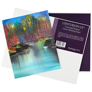 Centurion All-Media Primed Linen Panels - 16x20 3 Pack - 11oz Universal Primed Canvas Boards for Painting, Mounted on MDF Wood, Non-Warping, Ideal for Artists, Professionals, Painters, Students