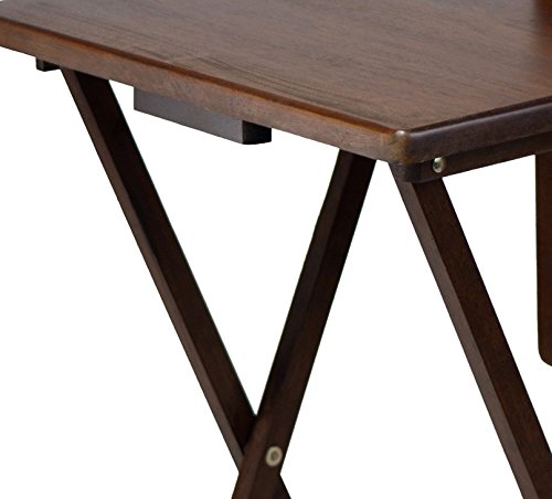 Winsome Wood Snack Table, Antique Walnut Finish, Set of 4