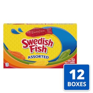 SWEDISH FISH Assorted Soft & Chewy Candy, 12 - 3.5 oz Boxes