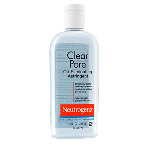 Neutrogena Clear Pore Oil-Eliminating Astringent with Salicylic Acid, Pore Clearing Treatment for Acne-Prone Skin, 8 fl. oz (Pack of 2)