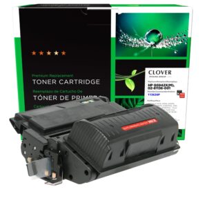 clover remanufactured micr toner cartridge replacement for hp q5942x, troy 02-81136-001 | black | high yield