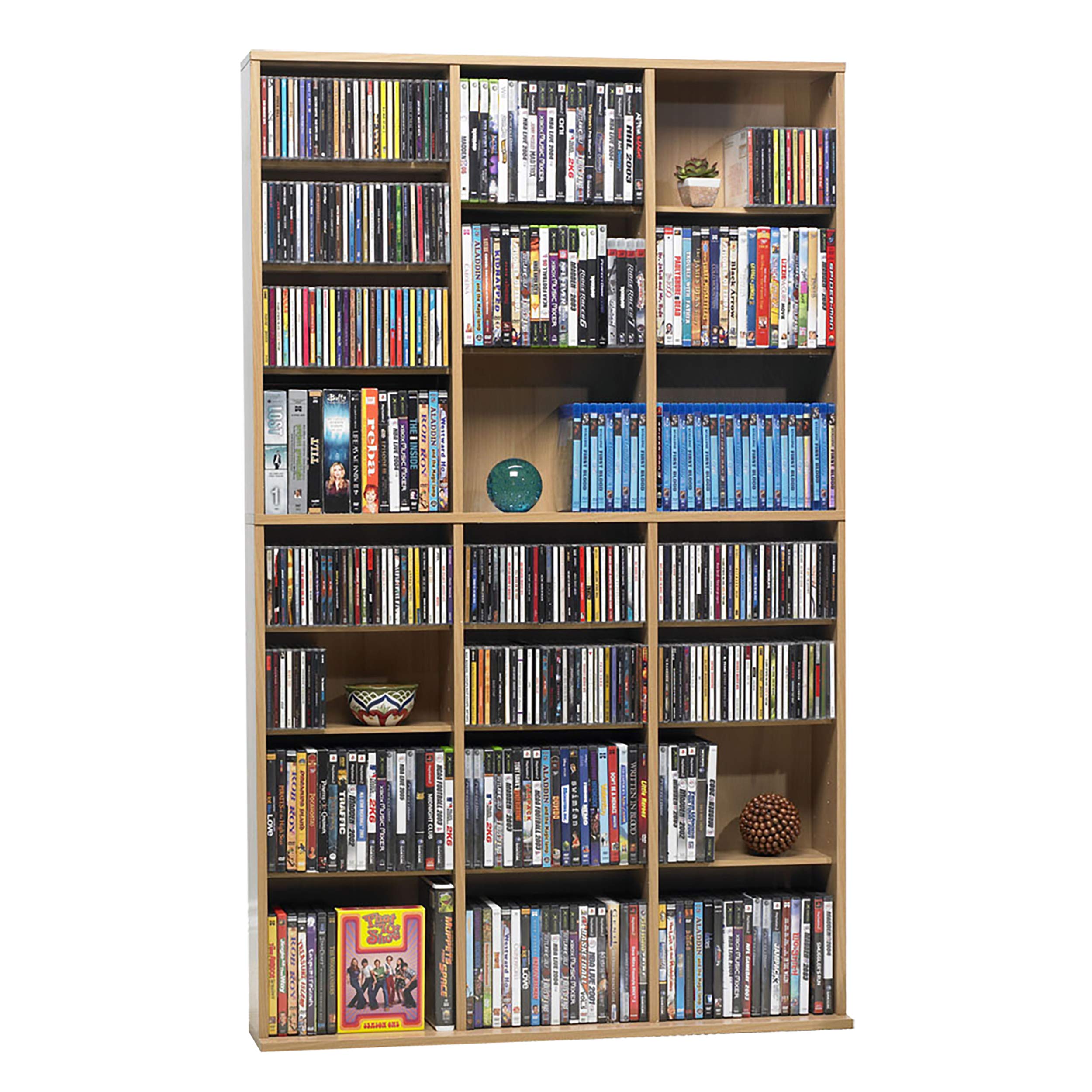 Atlantic Oskar 756 Media Storage Cabinet – Protects & Organizes Prized Music, Movie, Video Games or Memorabilia Collections, PN 38435712 in Maple