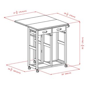 Winsome Wood Suzanne Kitchen, Square, Teak