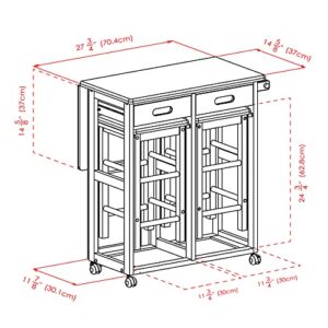 Winsome Wood Suzanne Kitchen, Square, Teak