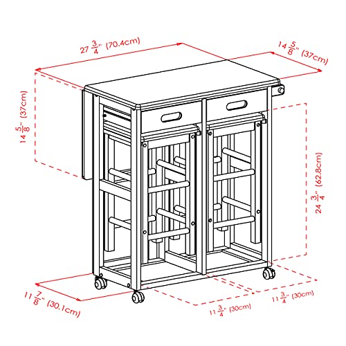 Winsome Wood Suzanne Kitchen, Square, Teak